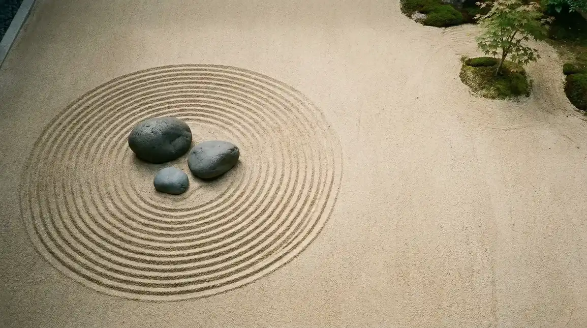 排列五 书斋枯山水沙盘全景